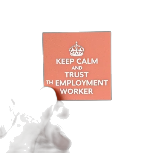 staff, keep, calm, trust transparent PNG cut-out