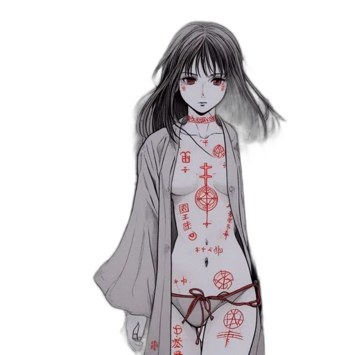 dress, concept art, anime, fantasy art transparent PNG cut-out