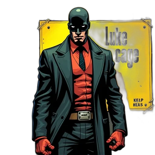 jacket, comic book art, concept art, red transparent PNG cut-out