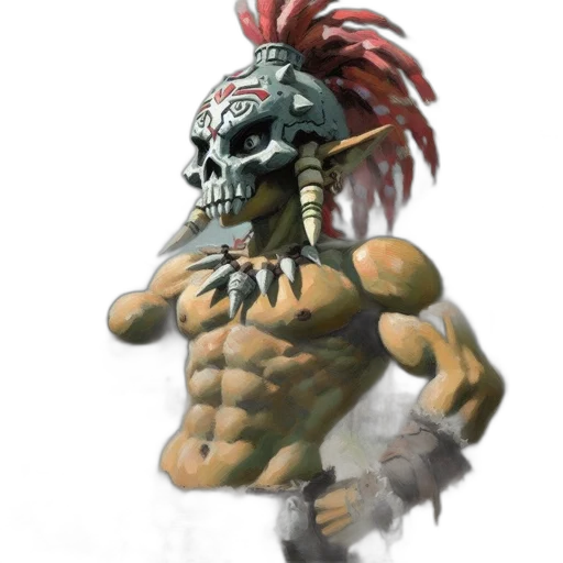 creature, mask, concept art, fantasy art transparent PNG cut-out