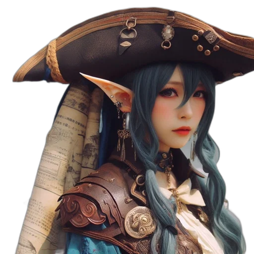hat, staff, face, mask transparent PNG cut-out
