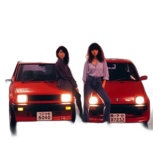 car, vaporwave, photorealistic, night transparent PNG cut-out
