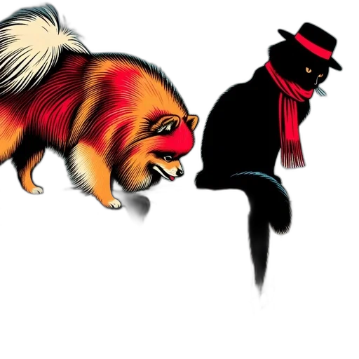 animal, hat, creature, staff transparent PNG cut-out