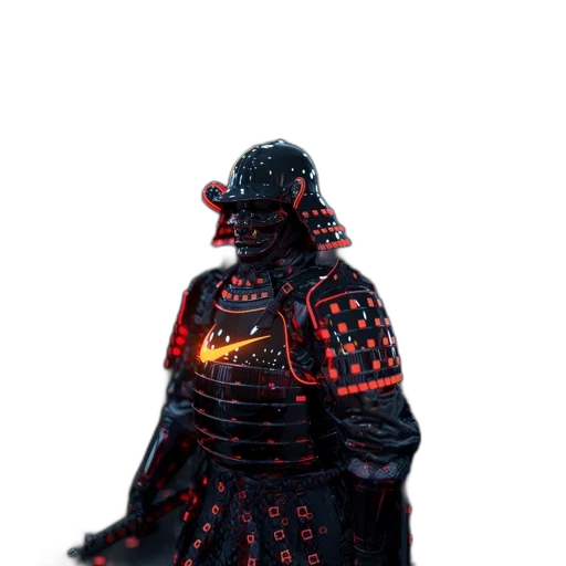 jacket, dragon, mask, staff transparent PNG cut-out