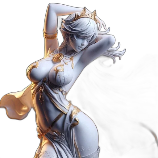 dress, crown, staff, concept art transparent PNG cut-out
