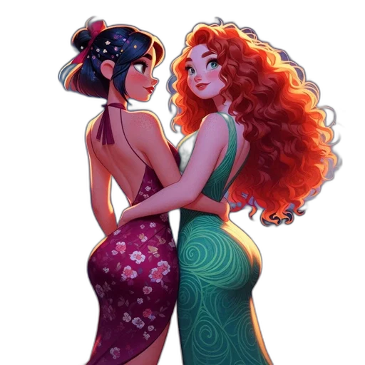 dress, concept art, fantasy art, cartoon transparent PNG cut-out