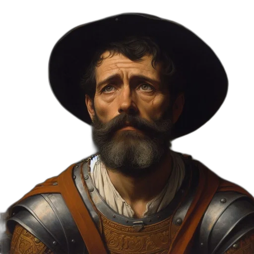 face, hat, sword, staff transparent PNG cut-out