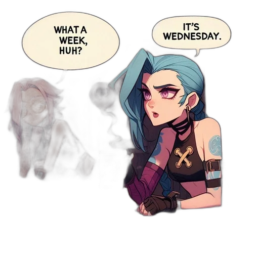 concept art, cyberpunk, comic book art, watercolor transparent PNG cut-out