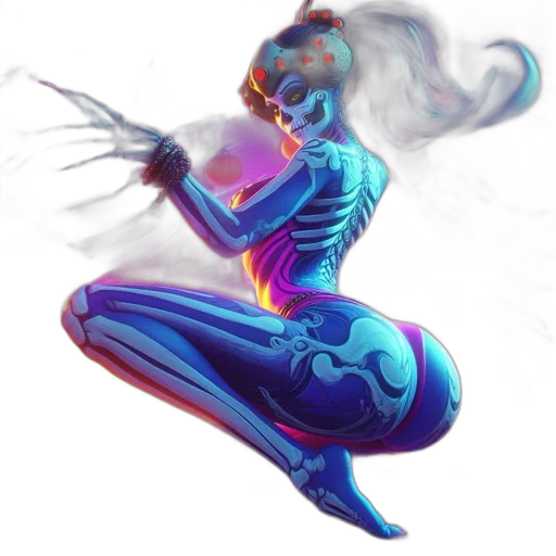 concept art, fantasy art, vaporwave, cyberpunk transparent PNG cut-out