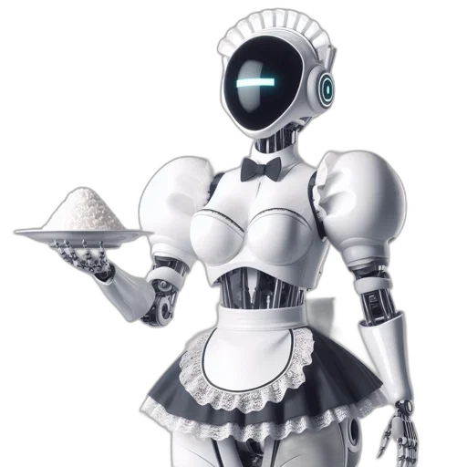 robot, dress, staff, concept art transparent PNG cut-out