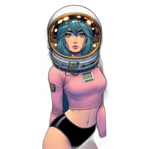 robot, comic book art, concept art, cartoon transparent PNG cut-out