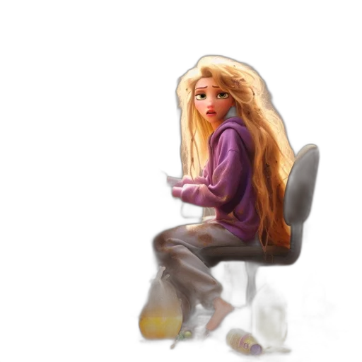 hair, staff, furniture, jacket transparent PNG cut-out