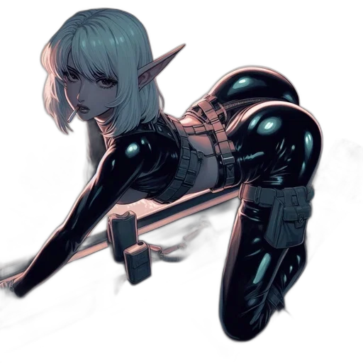 robot, weapon, sword, staff transparent PNG cut-out