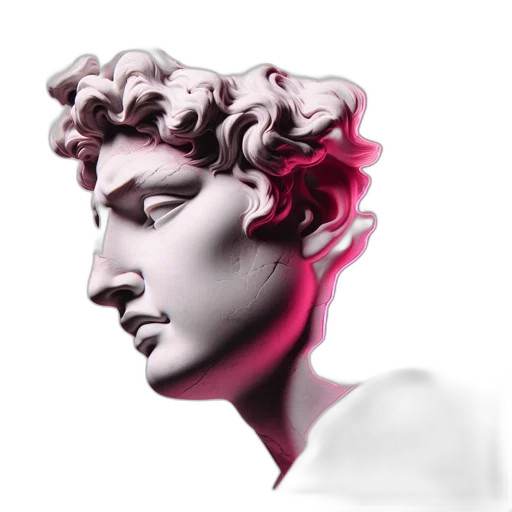 face, crown, vaporwave, 3d render transparent PNG cut-out