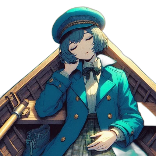 hat, staff, umbrella, face transparent PNG cut-out