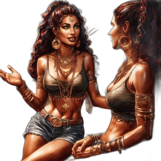 jewelry, fantasy art, concept art, comic book art transparent PNG cut-out