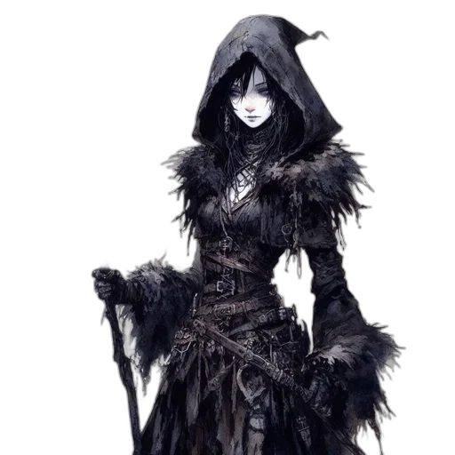 dress, staff, mask, jacket transparent PNG cut-out