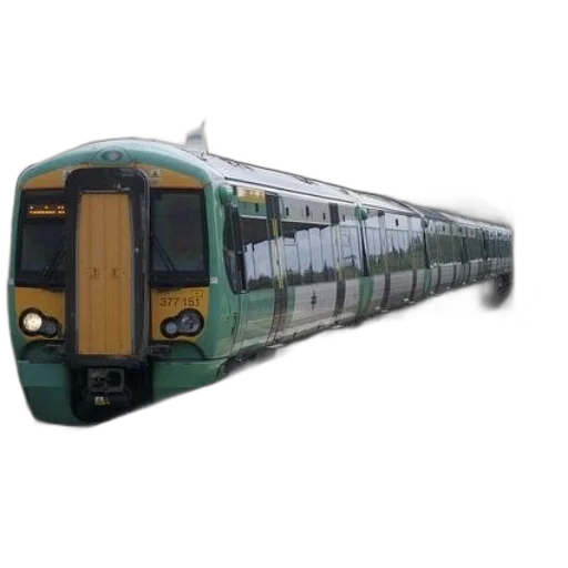 3d render, photorealistic, green, train transparent PNG cut-out