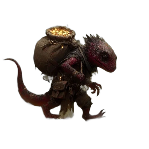 creature, dragon, staff, animal transparent PNG cut-out
