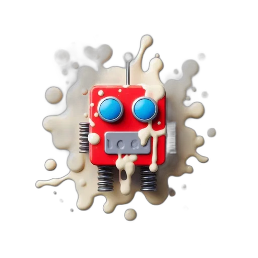 robot, 3d render, concept art, pixel art transparent PNG cut-out