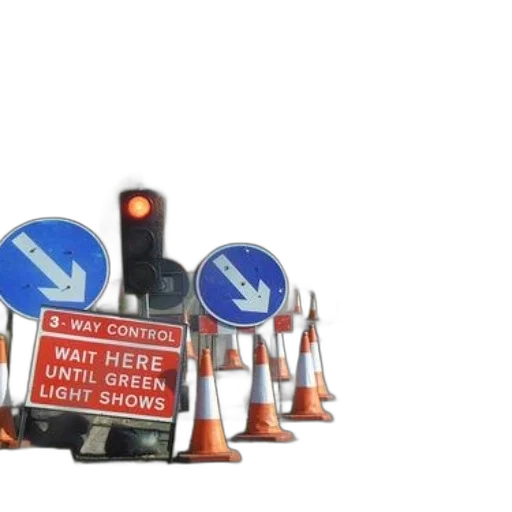 road, construction, site, traffic transparent PNG cut-out