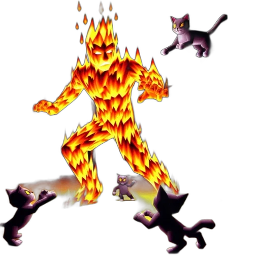 creature, animal, staff, pixel art transparent PNG cut-out