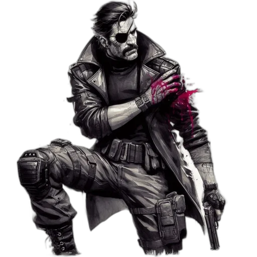 weapon, jacket, cyberpunk, concept art transparent PNG cut-out