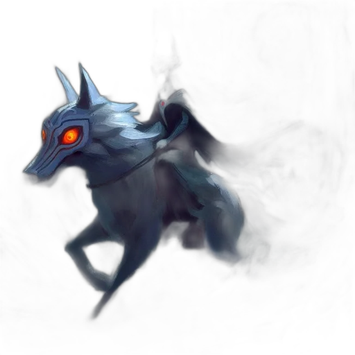 dragon, creature, mask, staff transparent PNG cut-out
