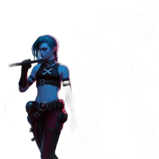 staff, robot, concept art, cyberpunk transparent PNG cut-out