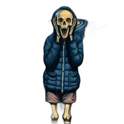 jacket, mask, face, creature transparent PNG cut-out