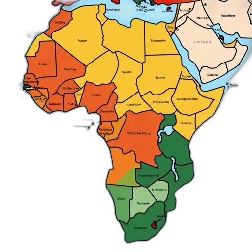 map, showing, south, sudan transparent PNG cut-out