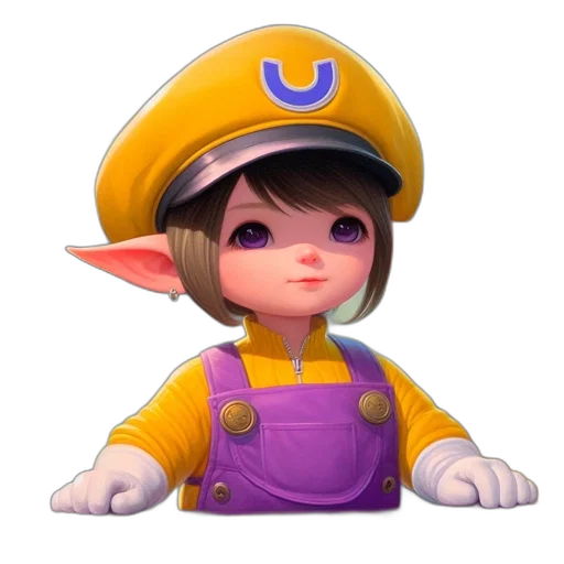 staff, hat, face, creature transparent PNG cut-out