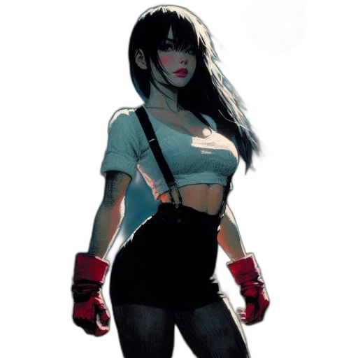 comic book art, concept art, cyberpunk, anime transparent PNG cut-out