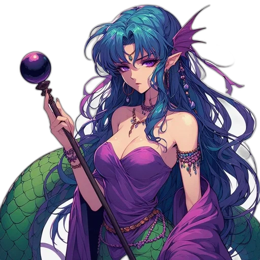 dragon, staff, weapon, fantasy art transparent PNG cut-out