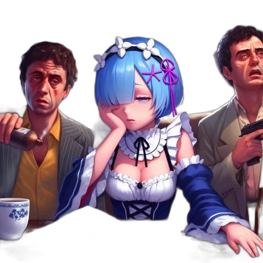 robot, face, dress, weapon transparent PNG cut-out
