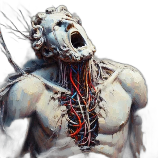 creature, concept art, cyberpunk, comic book art transparent PNG cut-out