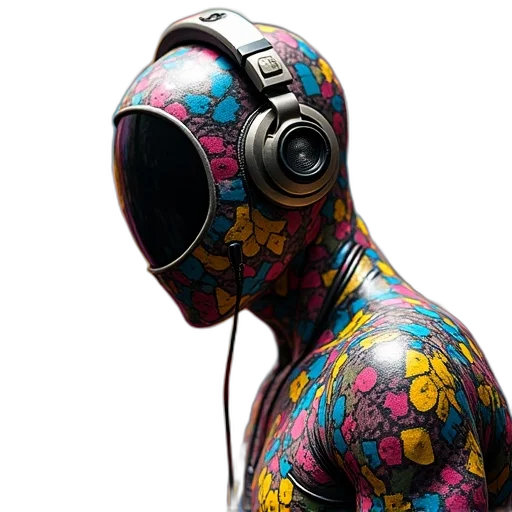 mask, robot, cyberpunk, photorealistic transparent PNG cut-out