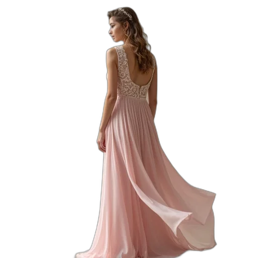 dress, jewelry, pastel, golden transparent PNG cut-out