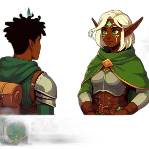 concept art, fantasy art, pixel art, comic book art transparent PNG cut-out