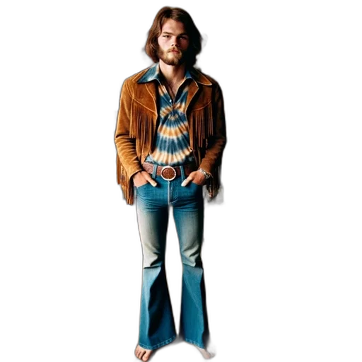 jacket, man, 1970s, attire transparent PNG cut-out