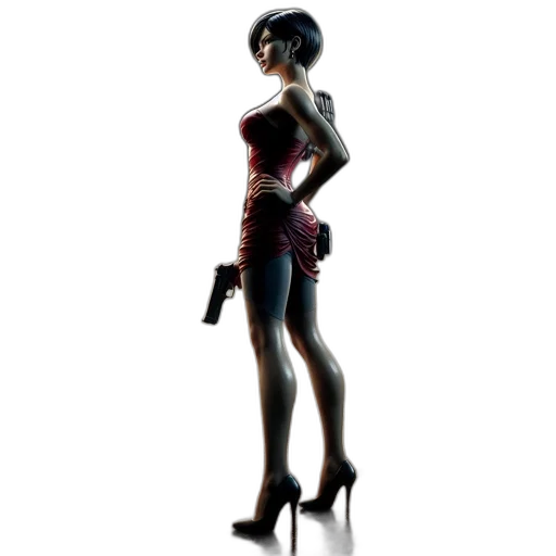 dress, weapon, staff, robot transparent PNG cut-out