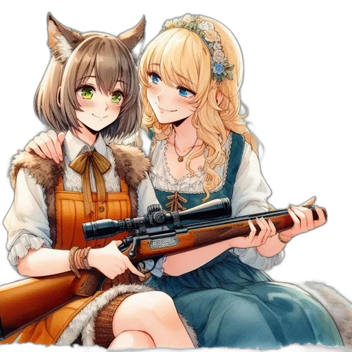 weapon, staff, animal, anime transparent PNG cut-out
