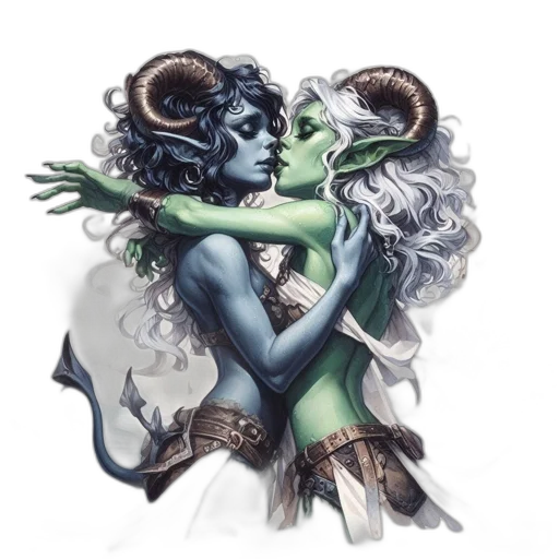 fantasy art, concept art, comic book art, watercolor transparent PNG cut-out