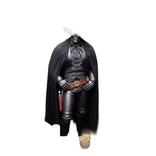 jacket, mask, staff, sword transparent PNG cut-out