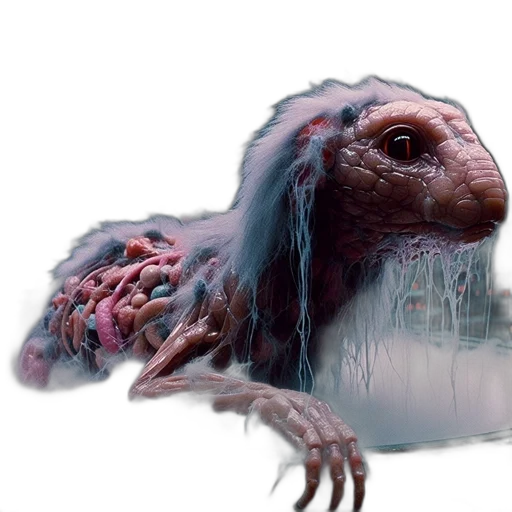 creature, dragon, animal, hair transparent PNG cut-out