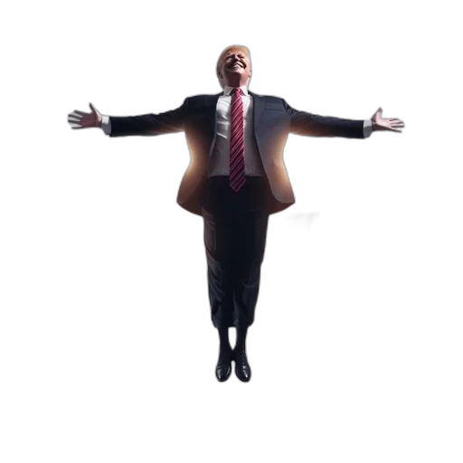 staff, jacket, robot, 3d render transparent PNG cut-out