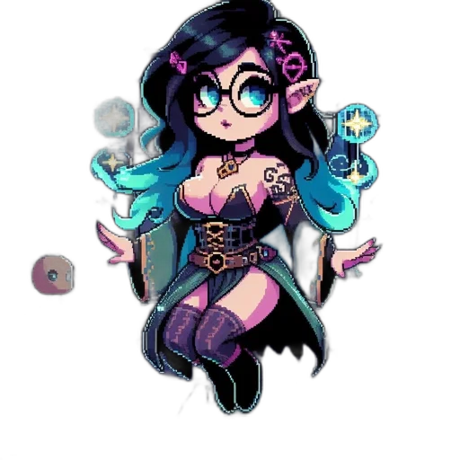 pixel art, fantasy art, concept art, cartoon transparent PNG cut-out