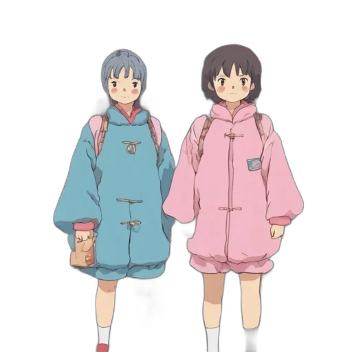 jacket, dress, umbrella, anime transparent PNG cut-out