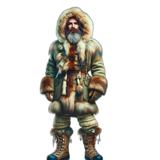 jacket, staff, animal, creature transparent PNG cut-out