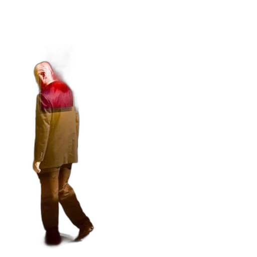 jacket, dress, creature, staff transparent PNG cut-out